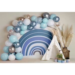 Fondo de primer cumpleaños para niña niño 1er cumpleaños fiesta pastel Smash bohemio globo fotografía Fondo <span class=keywords><strong>estudio</strong></span> fotográfico - Product Image 1