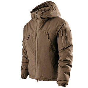 Veste tactique d'hiver imperméable DF20 noire et marron CP FG Ukraine CAMO, vêtements tactiques noirs et marron, veste d'hiver tactique pour l'extérieur, fabriquée aux États-Unis - Product Image 1