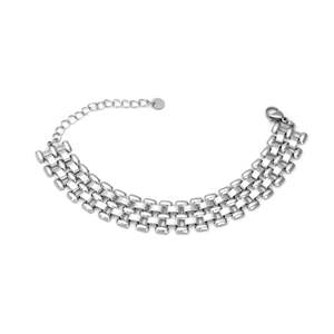 สร้อยข้อมือแฟชั่นแบบโซ่ 316L สแตนเลสสตีล ชุบทอง PVD ทนทาน ยั่งยืน - Product Image 1