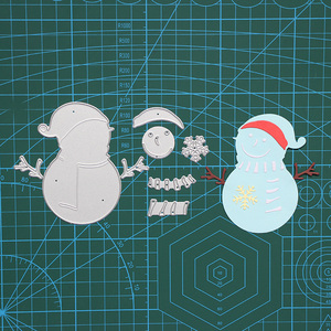Matrices de découpe personnalisées pour loisirs créatifs, thème bonhomme de neige de Noël, matrices de découpe en métal pour papier, album DIY, carton, décorations de scrapbooking - Product Image 2