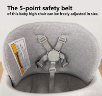 Chaise haute multifonctionnelle pliable en métal pour bébé facile à nettoyer 4 1 siège rehausseur grand plateau de nourriture pour les tout-petits 0-12 mois pour manger