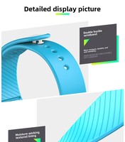 Bracelet connecté sport étanche avec écran numérique, bracelet en silicone, fonctionnalités musique, météo et podomètre