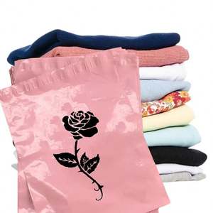 Biodegradable Matte Peach Custom Shipping Bags Poly Pack Mailer Bags Courier Bags With Logo for Clothing - Product Image 2