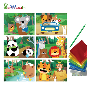 สติกเกอร์กิจกรรมงานฝีมือสุดสร้างสรรค์แบบทำมือสติกเกอร์ฟอยด์รูปสัตว์แสนสนุก & ฟาร์ม & นางเงือกสำหรับเด็กชุดงานฝีมือและของขวัญ - Product Image 4