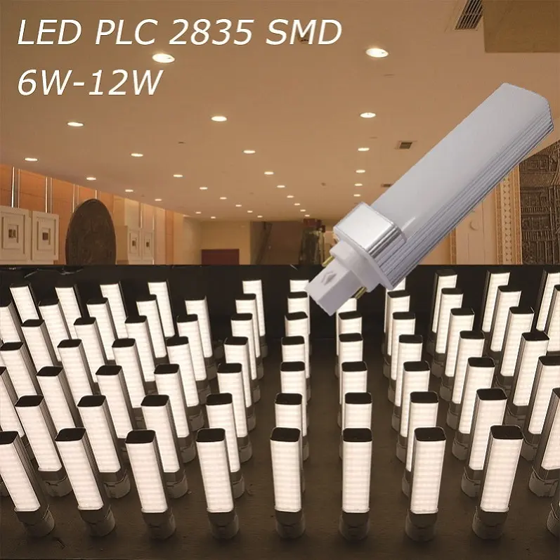 UL 3 yıl garanti G24 2pin 4pin 340 derece dönebilir taban LED fiş ışık G24D/GX24D/g23/gX23 6W 8W 10W 12W LED PLC lamba ampulü