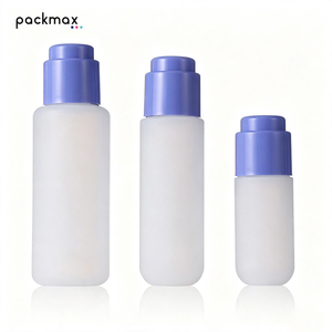 Flacon cosmétique de luxe en PE floqué 24/410 – Bouchon à pression à sortie centrale, pot vide rechargeable pour lotion, sérum et essence - Product Image 1