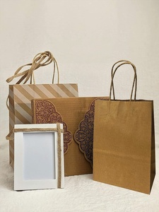Bolsa de Papel Kraft Marrón Reciclable y Ecológica con Asas, Impresa Personalizada con Logotipo, para Comida para Llevar de Restaurantes - Product Image 2