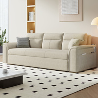 Canapé-lit convertible moderne avec haut-parleur Bluetooth intégré, rangements latéraux, couchage extensible, pour salon et hôtel