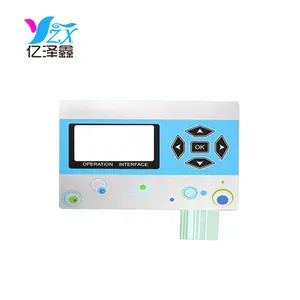 Good quality lexan polycarbonate membrane front graphic overlay instrument panel with lcd window