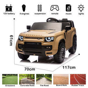 Voitures électriques pour bébés, jouets, 12v, alimentées par batterie, 2 places, voiture électrique pour enfants sous licence, télécommande, 2 à 4 ans, unisexe - Product Image 2