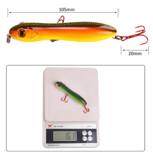 Esca per matita testa <span class=keywords><strong>di</strong></span> serpente 10 cm/15.6G esca per pesca in <span class=keywords><strong>mare</strong></span> <span class=keywords><strong>occhi</strong></span> 3D Wobbler in plastica esca galleggiante da pesca con ganci artificiali - Product Image 2