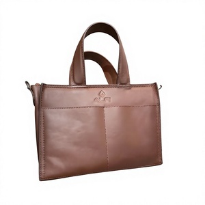 Sac fourre-tout minimaliste noir en cuir véritable, sac à main de luxe pour femme, sac à bandoulière OEM antivol résistant à l'eau avec fermeture éclair en coton - Product Image 2