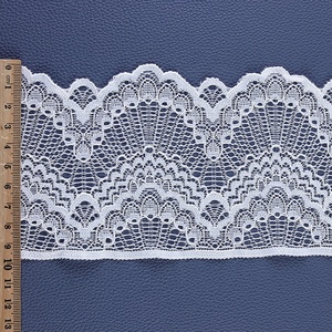 Dentelle élastique blanche en nylon pour accessoires vestimentaires, voile de mariée, nouvelle lingerie, bordure en dentelle brodée 8-9 cm - Product Image 5