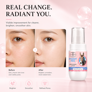 Lotion <span class=keywords><strong>Visage</strong></span> Bio au <span class=keywords><strong>Lait</strong></span> <span class=keywords><strong>d</strong></span>'<span class=keywords><strong>Ânesse</strong></span> et Niacinamide – Hydratante, Éclaircissante et Rafraîchissante pour une Peau Éclatante (Effet Verre) - Product Image 4