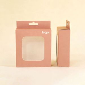 Factory Direct Customizable Free Design Matte Pink White Card Window <b>Box</b> Sleek Ideal for <b>Small</b> Product Packaging - Product Image 1