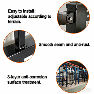 Solutions <span class=keywords><strong>de</strong></span> clôtures en aluminium à lamelles élégantes et économiques, clôtures et portes modernes en aluminium noir à lamelles métalliques - Product Image 4