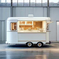 Mini camion de restauration polyvalent en acier inoxydable avec couleur et thème personnalisés pour servir des glaces, du café et des repas rapides lors d'événements