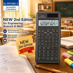<span class=keywords><strong>Calculadora</strong></span> Científica Fx-991MS-2 Nueva Edición 2, 401 Funciones, Matriz, Vector, Solución de Ecuaciones, Integral, Diferencial, Batería Solar - Product Image 1