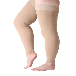 Bas de contention médicaux cuissardes 15-20 mmHg, grande taille, respirants, tricotés, soutien solide, OEM/ODM, pour la circulation des jambes - Product Image 1