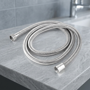Tuyau de douche flexible en acier inoxydable tressé, diamètre intérieur 1/2 pouce, design moderne, plomberie de salle de bain - Product Image 1