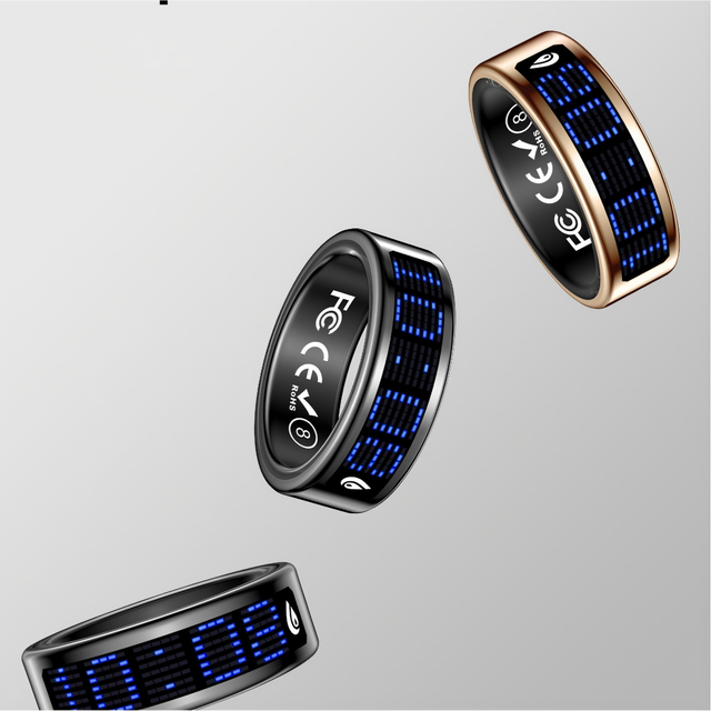 Newest SR16 Stainless Steel Smart Finger Ring Fitness tracker with Phone Call Number Screen Display Health Monitoring Smartring