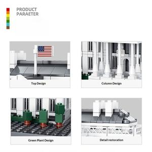Blocs de construction OEM Maison Blanche Washington DC, architecture célèbre, plastique ABS, échelle 1:1, kit de modèle de construction éducatif - Product Image 4