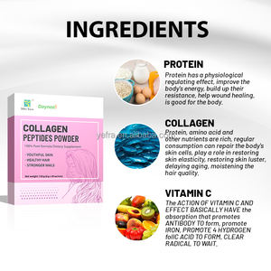 OEM Kollagen Peptide Pulver Anti-Aging-Ergänzungen Getränke Typen <span class=keywords><strong>1</strong></span> und <span class=keywords><strong>3</strong></span> für Haut Haare und Nägel hydrolysiertes Kollagen - Product Image 4