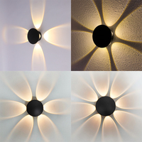 Hagood 4W 6W 8W applique murale LED étanche en forme de fleur pour salon chambre hôtel intérieur extérieur applique murale LED décorative