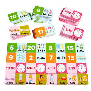 Niños contando juguetes Homeschool suministros 1st 2nd Matemáticas Aprendizaje Dominó Tiempo Adición Juego de dominó - Product Image 5