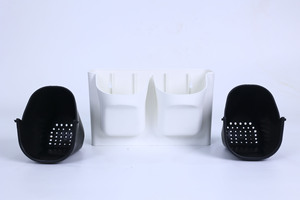 Maceta de Plástico PP de Doble Pared con Autorriego, Soporte para Dos Plantas, Depósito de Agua Integrado, Resistente a los Rayos UV - Product Image 3