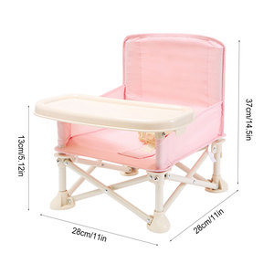 Chaise rehausseur carrée pliable moderne en plastique avec plateau et dossier solide <span class=keywords><strong>inclinable</strong></span> manuellement pour bébés et enfants - Product Image 5
