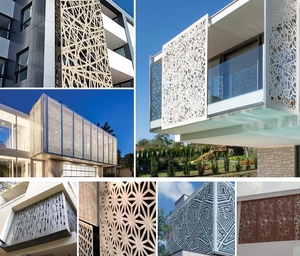 Reilbu alüminyum güverte korkuluğu alüminyum desen plaka balkon çit - Product Image 5