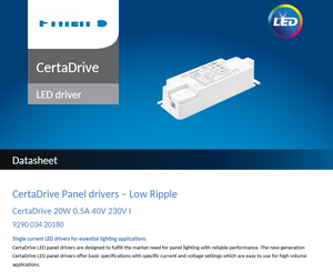 Alimentations LED à courant constant AC-DC CertaDrive en plastique 20W-42W avec garantie de 5 ans pour downlights et spots - Product Image 5
