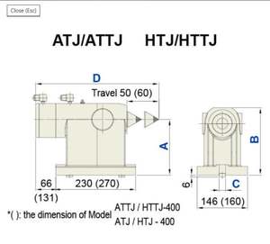 Série HTJ(HTTJ)255 – Étrier arrière pneumatique manuel, vanne de commutation pneumatique, table rotative 4ème axe pour machine de fraisage CNC et tour - Product Image 3