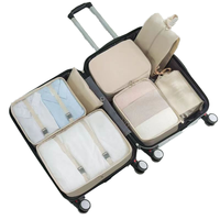 7 pièces Logo personnalisé voyage bagages emballage Cubes voyage organisateur sac de rangement ensemble pour vêtements sous-vêtements chaussures organisateur