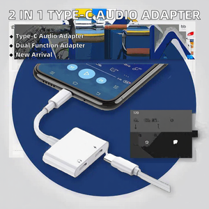 Nuevo Adaptador de Audio Digital 2 en 1 Tipo-C a 3.5mm Hembra para Teléfono Móvil, Auriculares y Cable Convertidor de Cargador - Product Image 2