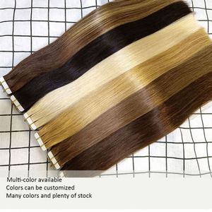 Extensions de cheveux à bandes Amygirl 100% cheveux humains indiens Remy vierges double trame 10-30 pouces de haute qualité - Product Image 4