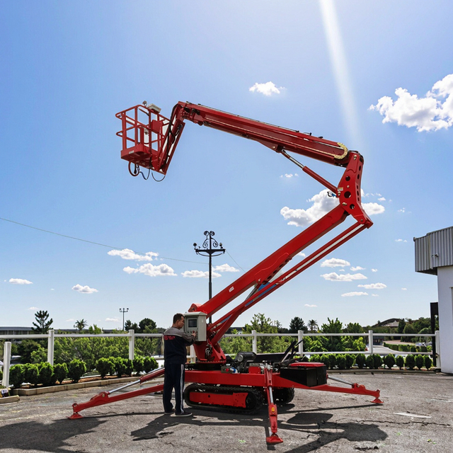 RST L018 All Terrain Spider Articulated Crawler Boom Lift Aerial Work Platform Tracked Gasoline/Electric/Diesel 12m