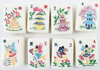 Ensemble de mahjong moderne de luxe en acrylique |   Carreaux transparents comme du cristal |   Jeu de société pour adultes de style casino avec plateau