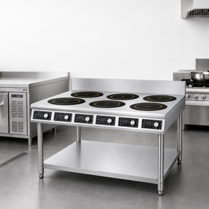 High Efficiency Commercial Six Head Layered Pot Stove 6 Burner Induction Cooker Stainless Steel Range for Restaurant - Product Image 1