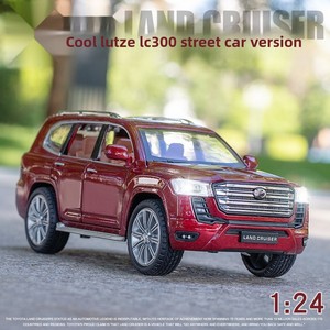 <span class=keywords><strong>1</strong></span>:24 Escala Land Cruiser LC300 Diecast Toy Street Car Versão Trabalho Rodas De Liga De Plástico Off-Road Modelo TikTok Display Metal - Product Image 2