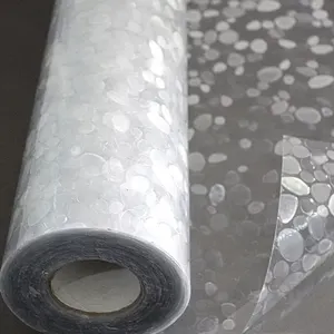 Rotoli di tovaglia in tessuto peva trasparente in plastica pvc goffrato