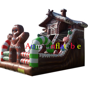 Château gonflable à thème biscuits, favori des enfants, avec toboggan inclus, taille personnalisable. - Product Image 4