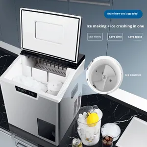 Machine à glace multifonctionnelle 2-3 kg, petite, de comptoir, domestique, entièrement automatique, pour la fabrication et le broyage de glace, tout-en-un, congélation rapide - Product Image 2