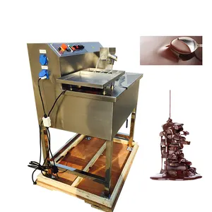 מיני מזג שוקולד הרפיה מכונה קטן דפוס עובש התכה מכונות זיגוג יצרנית ציפוי שוקולד ביצוע מכונת