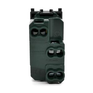 Prise murale double usage compatible avec la prise de courant Vimar Plana noire à 2 ports - Product Image 2