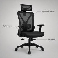 Chaise de bureau ergonomique moderne avec repose-pieds, support lombaire extensible en nylon, chaise de direction saine pour le lieu de travail (vente en gros)