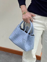 Sac à main de luxe tissé à la main pour femme, sac fourre-tout artisanal haut de gamme avec deux sangles, sac à bandoulière imperméable pour l'été/l'hiver