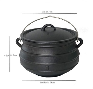 Marmite de cuisson de haute qualité 8L pour camping <span class=keywords><strong>en</strong></span> <span class=keywords><strong>plein</strong></span> air, potjie <span class=keywords><strong>en</strong></span> fonte sans pieds 8,4 QT, <span class=keywords><strong>pot</strong></span> <span class=keywords><strong>sud</strong></span>-africain avec couvercle - Product Image 3