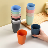 Gobelet en paille de blé réutilisable, écologique, sans BPA, 350 ml, personnalisable avec logo, pour eau, café, thé, jus